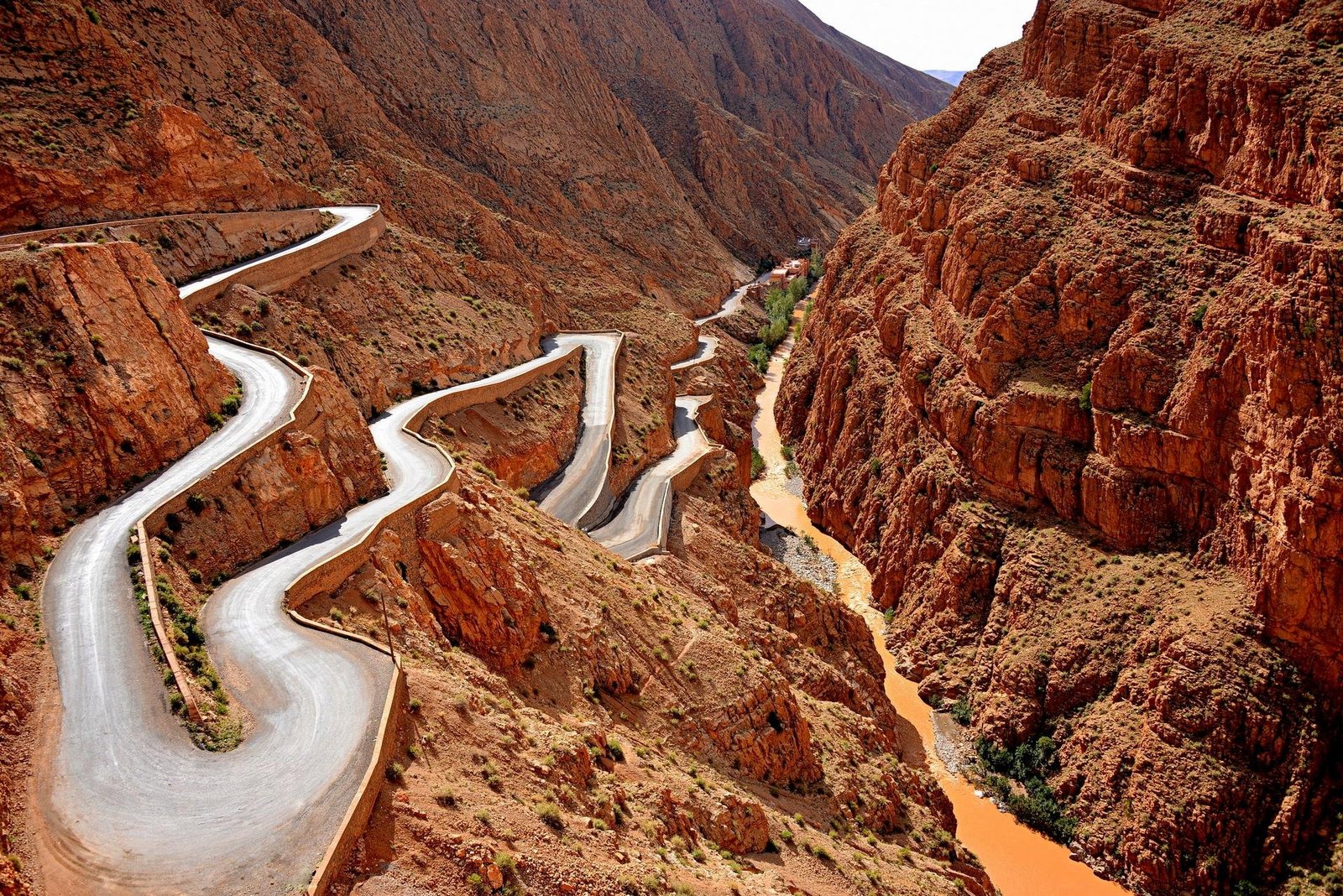 Dades Gorge road and dramatic landscape